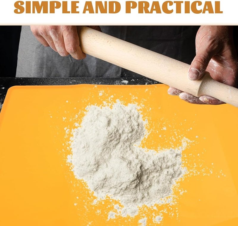 Orange Silicone Dough Rolling Mat 40X50Cm Non Stick Anti Skid Baking Cooking Kneading Mat - Image 4
